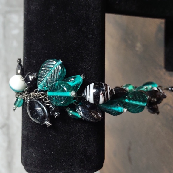 Art Glass Charm Bracelet - Picture 1 of 6